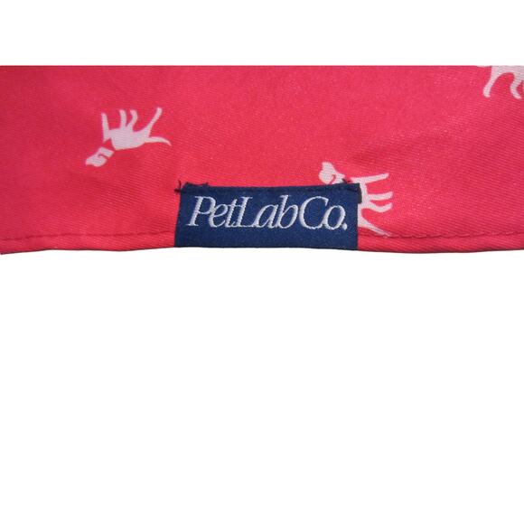 Red Dog Print Bandana PetLabCo Adjustable Triangle Scarf Accessory - Picture 3 of 9